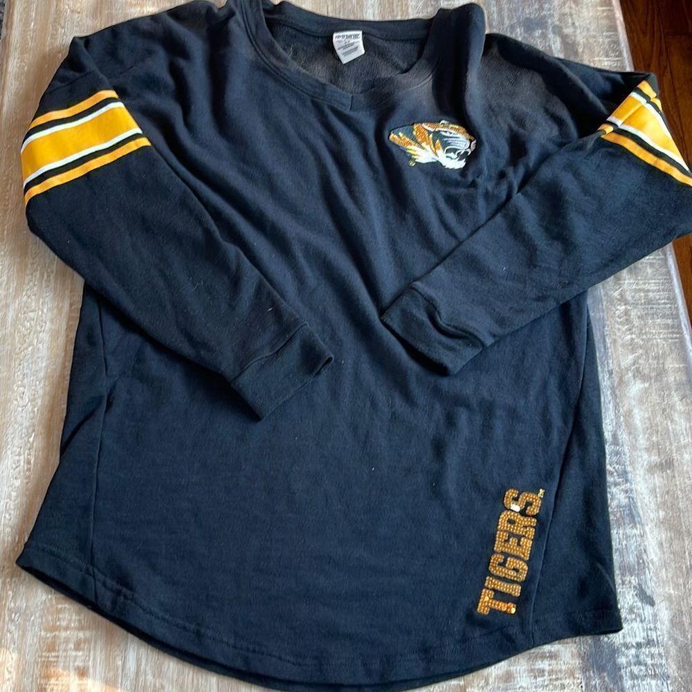 Pink University of Missouri 5th and Ocean long sleeve bling